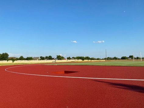 RUNNING TRACK ALMOST FINISHED