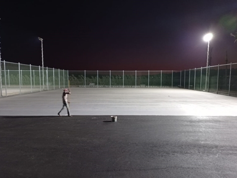 OUTDOOR ACRYLIC SPORTS FLOORING - FLEXFLOOR-EX SYSTEM