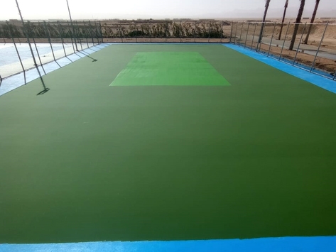 ACRYLIC, SPORTS FLOORING...APPLICATION CONTINUES