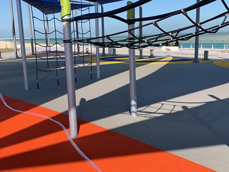 NEW PROJECT IN PROGRESS - OUTDOOR RUBBER SPORTS FLOORING